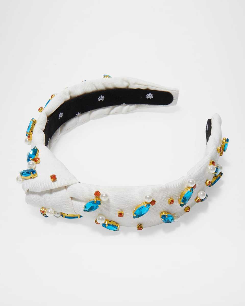 Slim Knotted Crystal-Embellished Headband